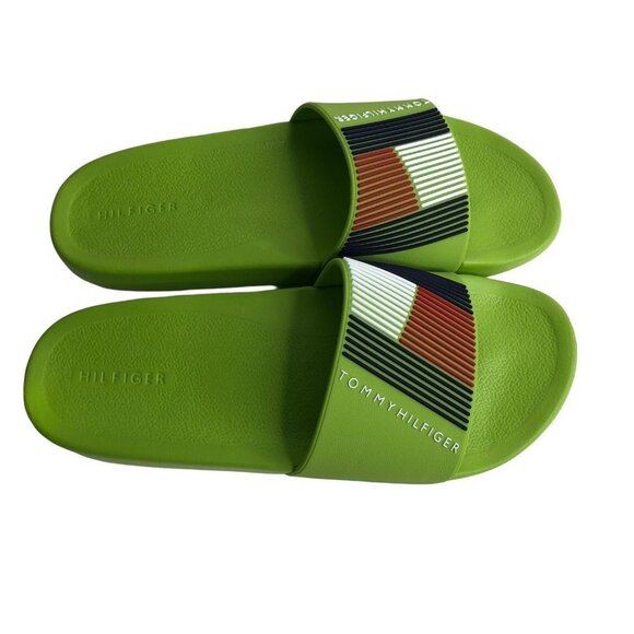 TOMMY HILFIGER MEN'S EDNOR LIGHT GREEN SLIDE SANDALS SZ 13 NWT - Picture 9 of 11